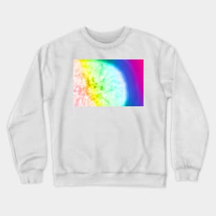 Rainbow colors agate slice mineral Crewneck Sweatshirt